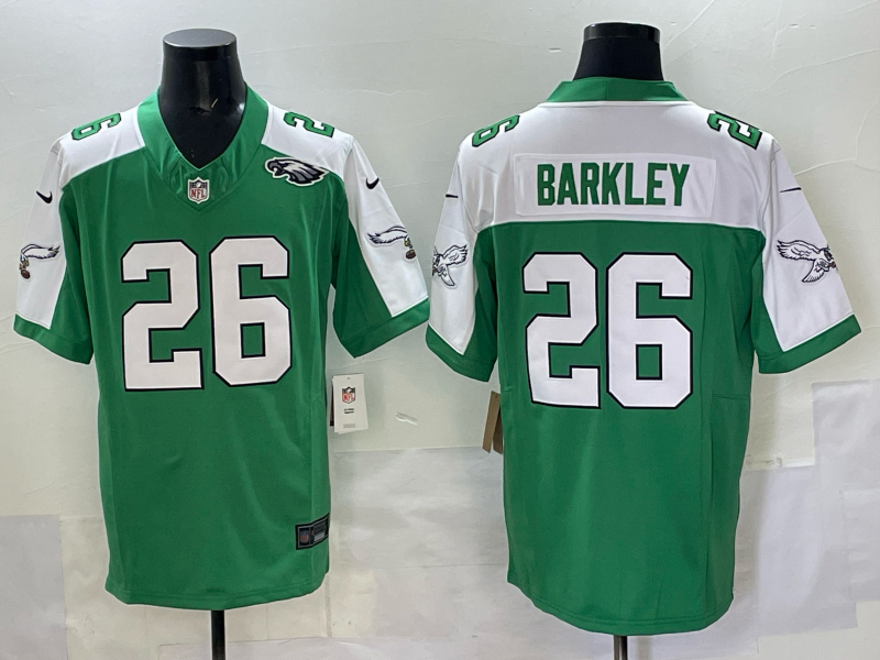 Men 2025 Philadelphia Eagles #26 Barkley green Nike Limited NFL Jersey style 007